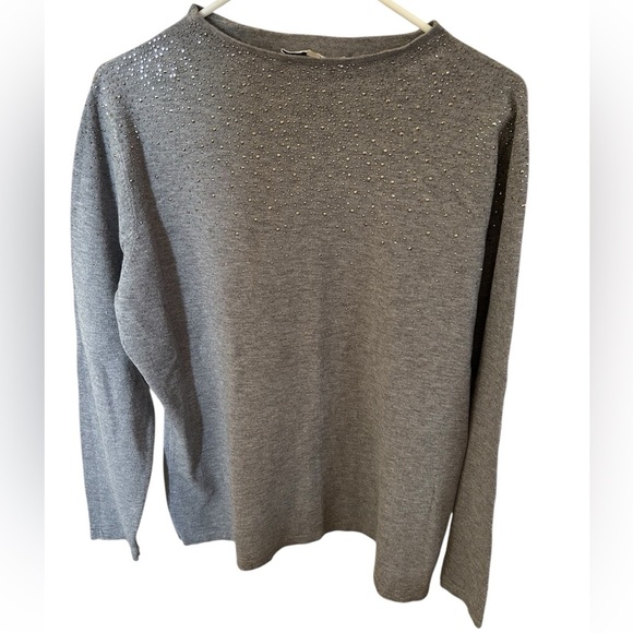 Sparkly gray sweater wool blend - Picture 2 of 9